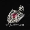 Mặt dây nam SHJ- Ruby- kim cương