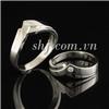 Nhẫn cưới Platin 500- kim cương