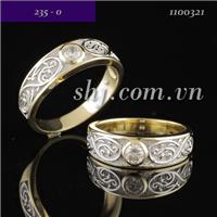 Nhẫn cưới SHJ 14k (mã: 21423802-21423796, giá một đôi: 6,331,800 VNĐ)